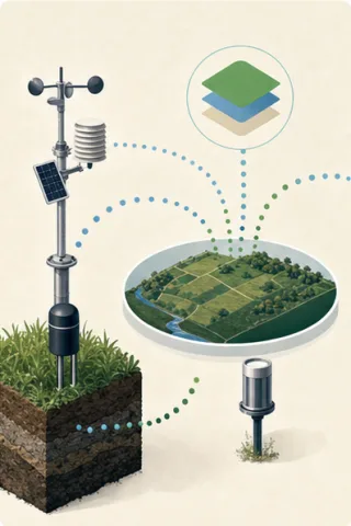 Farm sensors connecting to one shared farm record